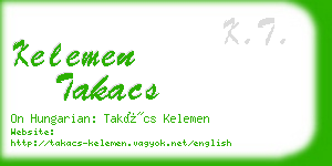 kelemen takacs business card